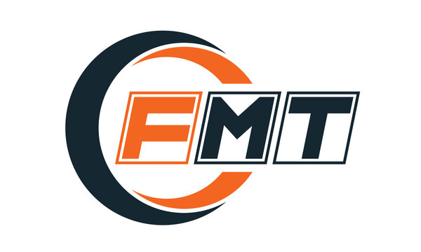 FMT three-letter circle logo design. custom font logo vector template | abstract logo | word mark logo | letter mark logo | business logo | minimalist logo | font logo |