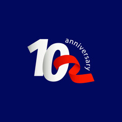 10 Year Anniversary Celebration Vector Template Design Illustration