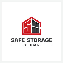 storage logo design illustration for business