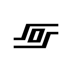 geometric SOS icon logo design vector ideas. abstract type SOS logo business vector design template with modern, unique and minimal styles isolated on white background