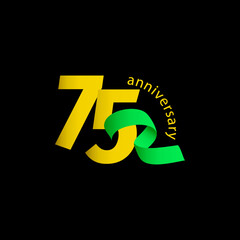 75 Year Anniversary Celebration Vector Template Design Illustration