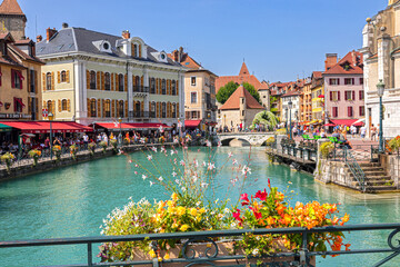 The beautiful medieval town of Annecy, French Alps