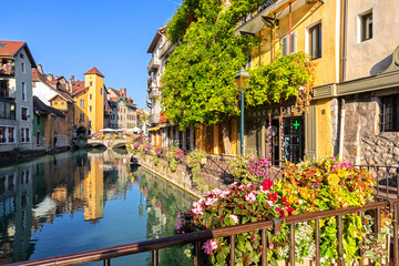 The beautiful medieval town of Annecy, French Alps