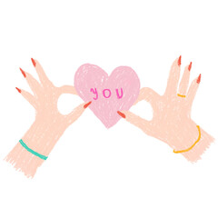 Obraz premium Hands holding heart