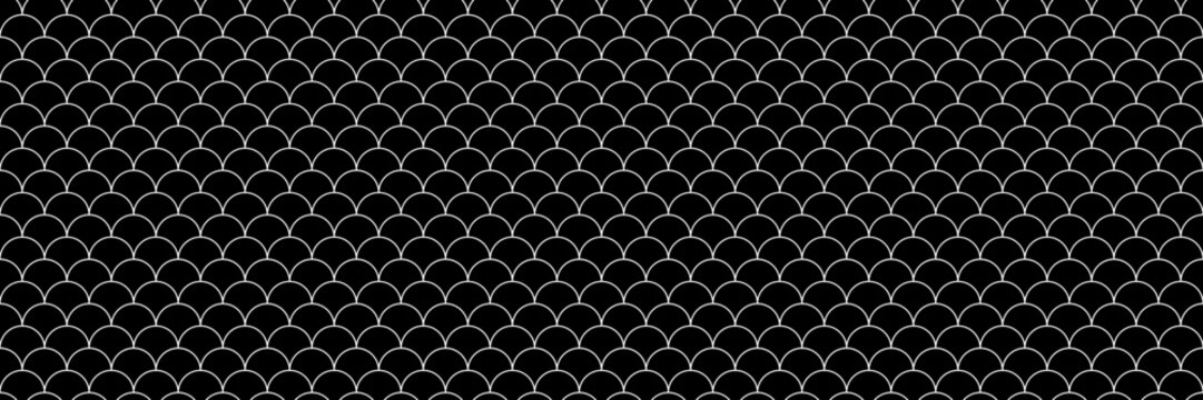 silhouette fish scale seamless pattern vector