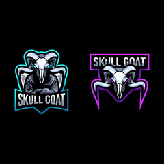 Bundle skull goat logo sport design