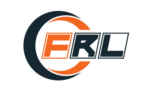 FRL three-letter circle logo design. custom font logo vector template | abstract logo | word mark logo | letter mark logo | business logo | minimalist logo | font logo |