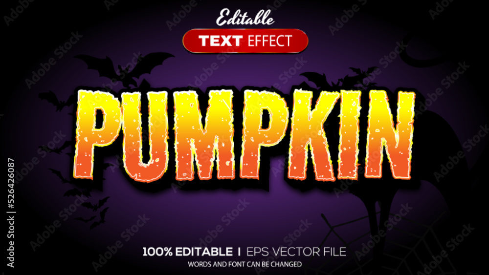 Poster 3d halloween text effect - editable text effect
