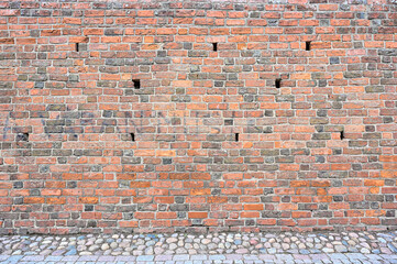 bricked outer wall around Vadstena monastery Sweden