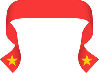 Vietnam flag ribbon ornament for independence day