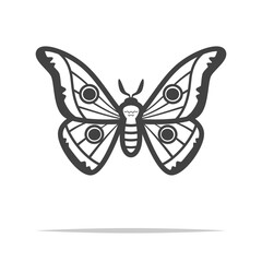 Moth icon transparent vector isolated