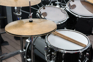 Fototapeta na wymiar Cymbal of drum music instrument