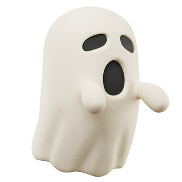 3d Ghost Icon Halloween Illustration