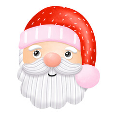 Watercolor Santa claus Clipart, Xmas