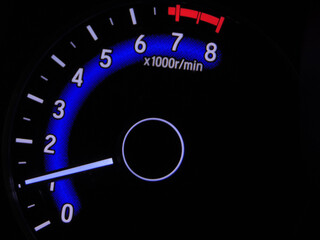 speedometer on black