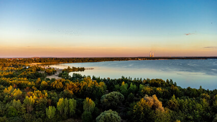 Die letzten Abendstunden über die Leipziger Seenlandschaft genießen - Sachsen - Deutschland