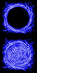 blue portal flame fire with black hole and full blue twirl holl pattern science fiction - obrazy, fototapety, plakaty