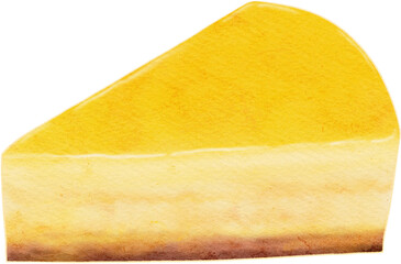 butter,cake watercolor