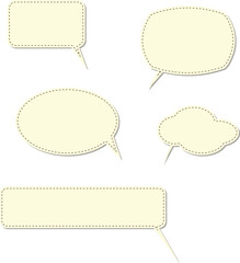 Bubble comic speech set