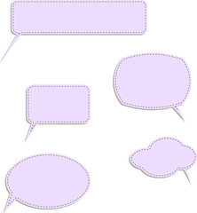 Bubble comic speech set