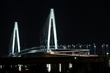 夜の新湊大橋