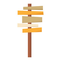 Road sign in flat style isolated on white background