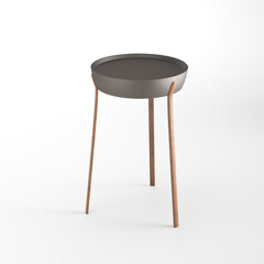 modern minimal furniture with white background studio style, its mixer of different wooden vs concrete textures, some are wire-frame furniture some are good quality pink furniture