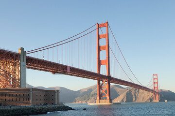 Fototapeta na wymiar Panoramic view of golden gate bridge san Francisco