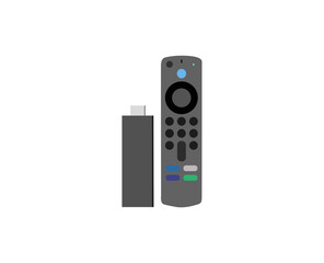 Fototapeta na wymiar USB tv remote control isolated. tv remote control on vector design