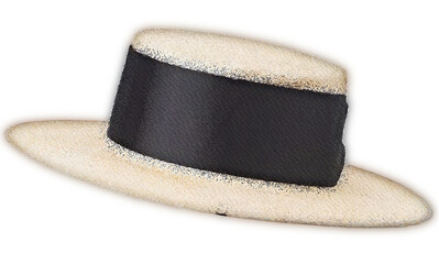 summer straw fashion hat watercolor png isolate 