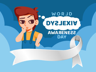 World Dyslexia Awareness Day Concept - obrazy, fototapety, plakaty