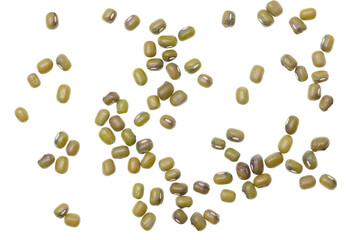 Mung beans isolated on white background.