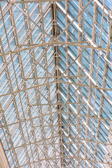 Glass ceiling in the building as an abstract background.