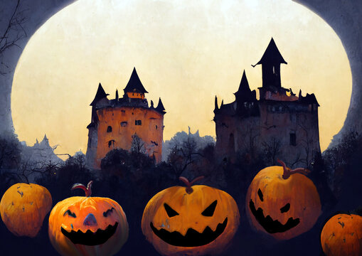 Halloween illustration Card