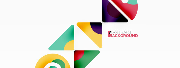Creative geometric wallpaper. Minimal abstract background. Triangles and circles composition vector illustration for wallpaper banner background or landing page