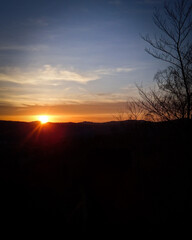 sunset in the mountains