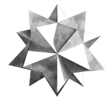 Icosahedron. Leonardo da Vinci painting. Digital art. Illustration. Art print for interior, education, graphic design, digital screens. High quality image.