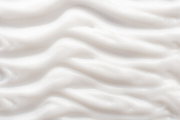 Fototapeta premium Texture of white cosmetic cream. Moisturizing cream background for dry skin care