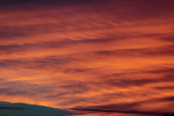 cloudy sunset with orange and pink clouds