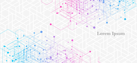 幾何学 抽象 青 ピンク 科学 背景