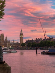 Big Ben and the Thames at Sunset