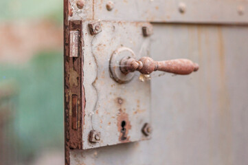 An abandoned old red brick factory - a spinning mill in Poland