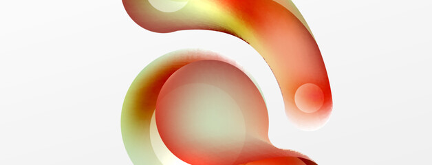 Fluid abstract background. Liquid color gradients composition. Round shapes and circle flowing design for wallpaper, banner, background or landing