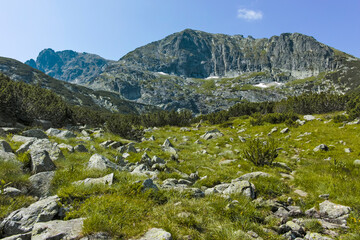 Landscape of Rila Mountain near The Scary lake, Bulgaria
