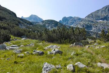 Landscape of Rila Mountain near The Scary lake, Bulgaria