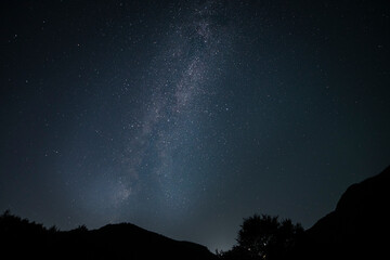 Fototapeta na wymiar 밤하늘 빛나는 은하수