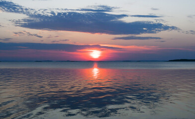 Fototapeta na wymiar Sunset in the archipelago