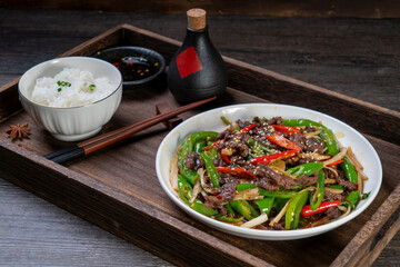 Chinese food, delicious Pepper Fried Beef