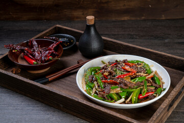 Chinese food, delicious Pepper Fried Beef