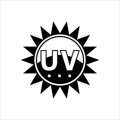 Ultraviolet Light Icon, Uv Ray Radiation, Form Of Electromagnetic Radiation
